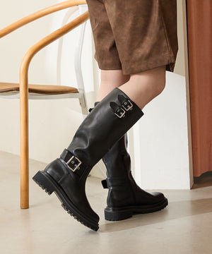 ベルトデザインロングブーツ/41504