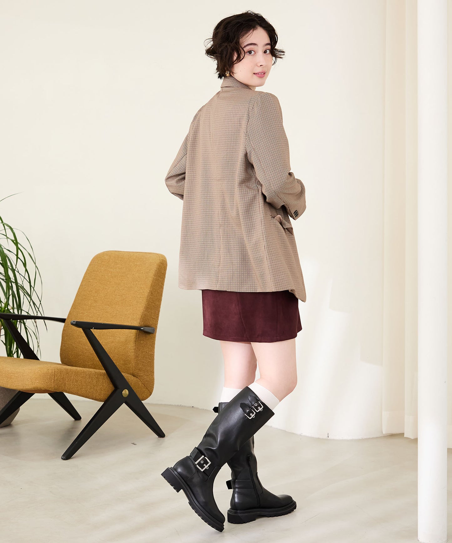 ベルトデザインロングブーツ/41504