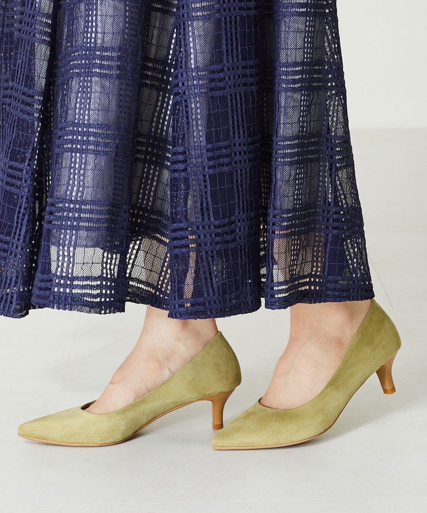 カラーソールポインテッドトゥパンプス/42103