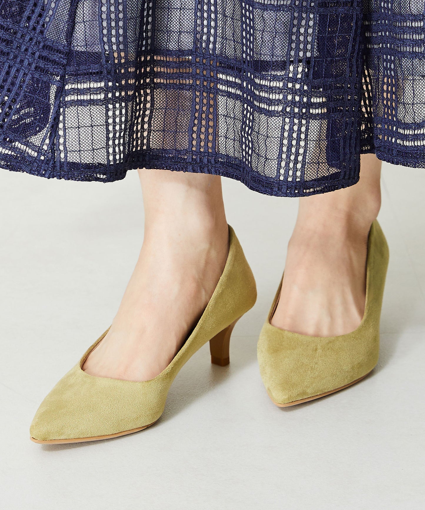 カラーソールポインテッドトゥパンプス/42103