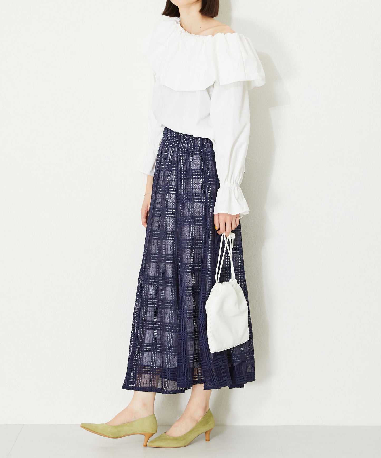 カラーソールポインテッドトゥパンプス/42103