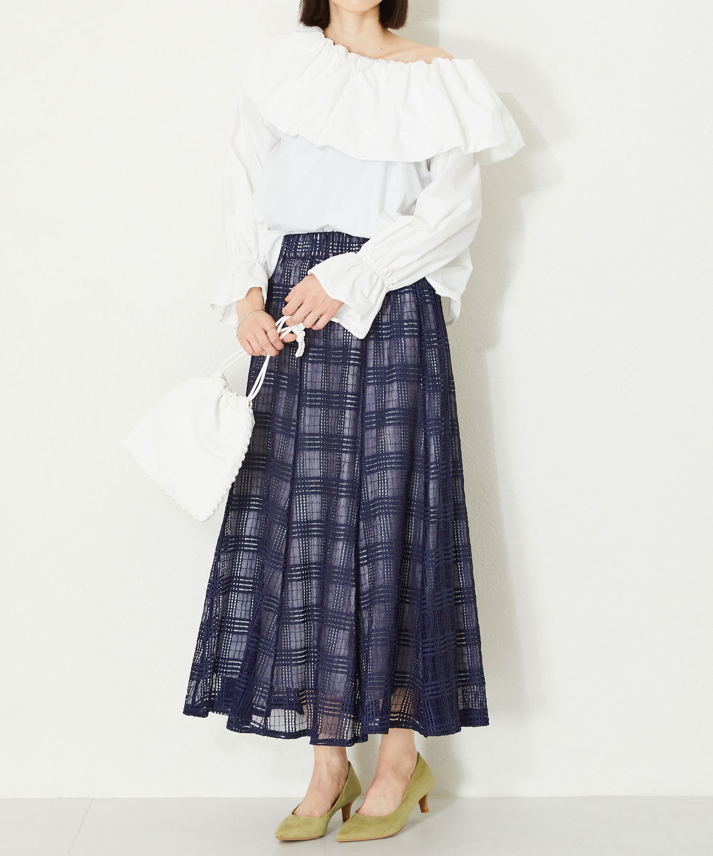 カラーソールポインテッドトゥパンプス/42103