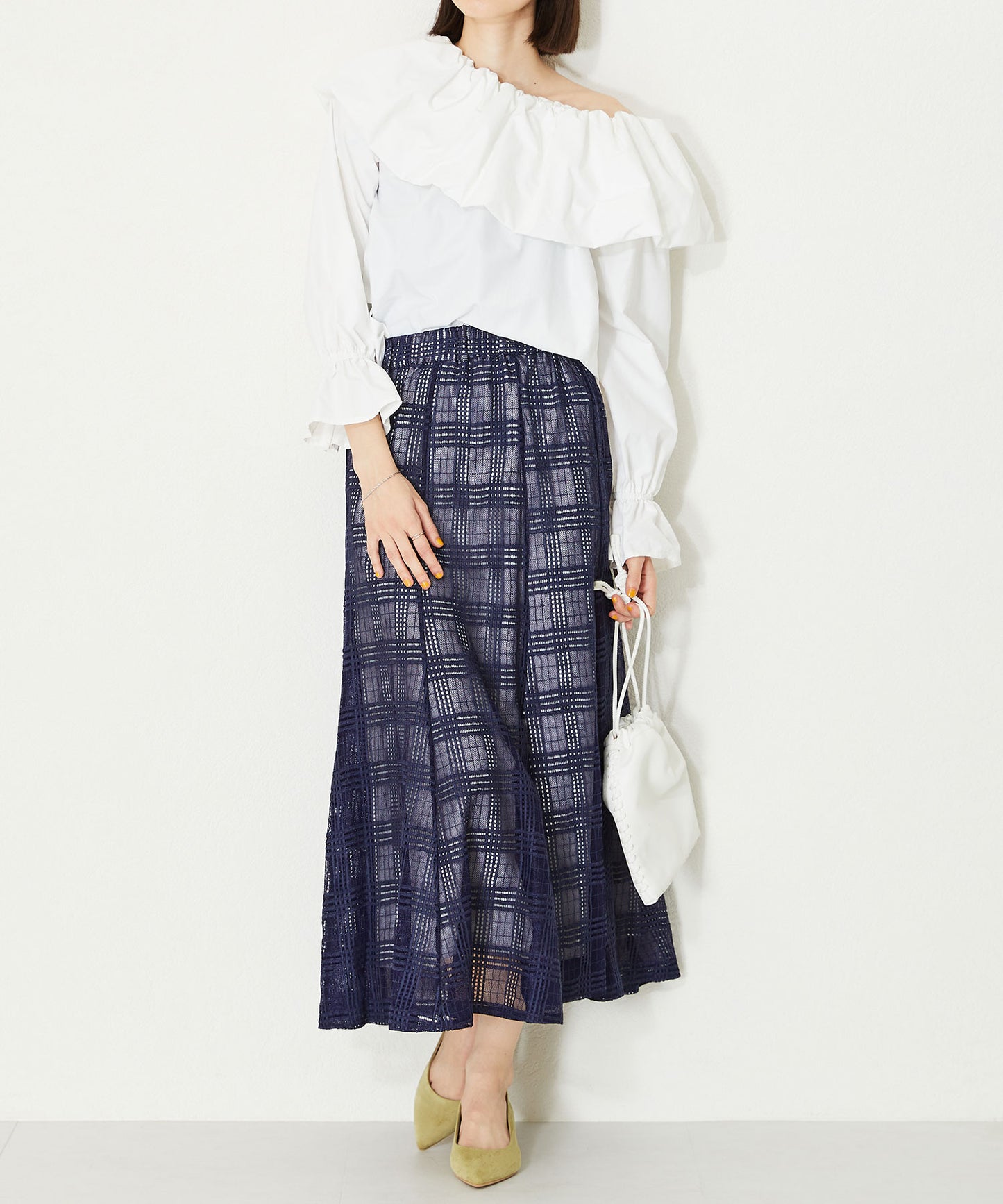 カラーソールポインテッドトゥパンプス/42103