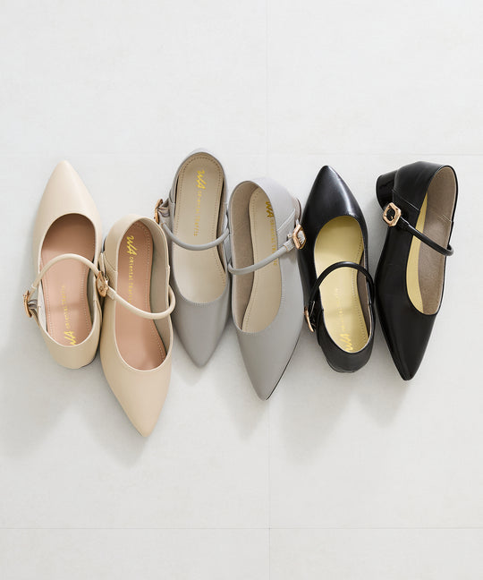 ポインテッドトゥストラップバブーシュ/42304