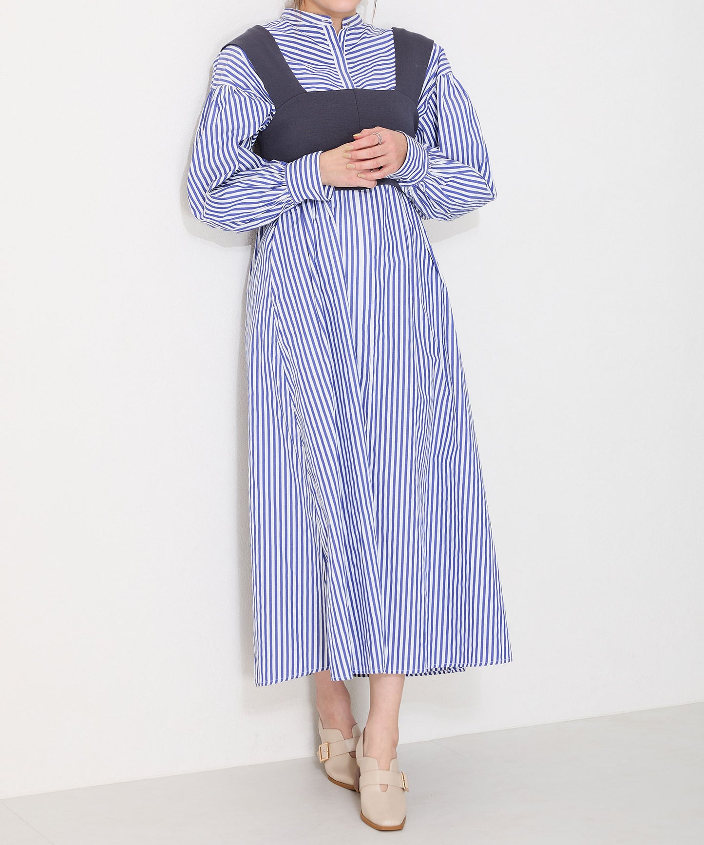 ウッドヒールベルトパンプス/51103