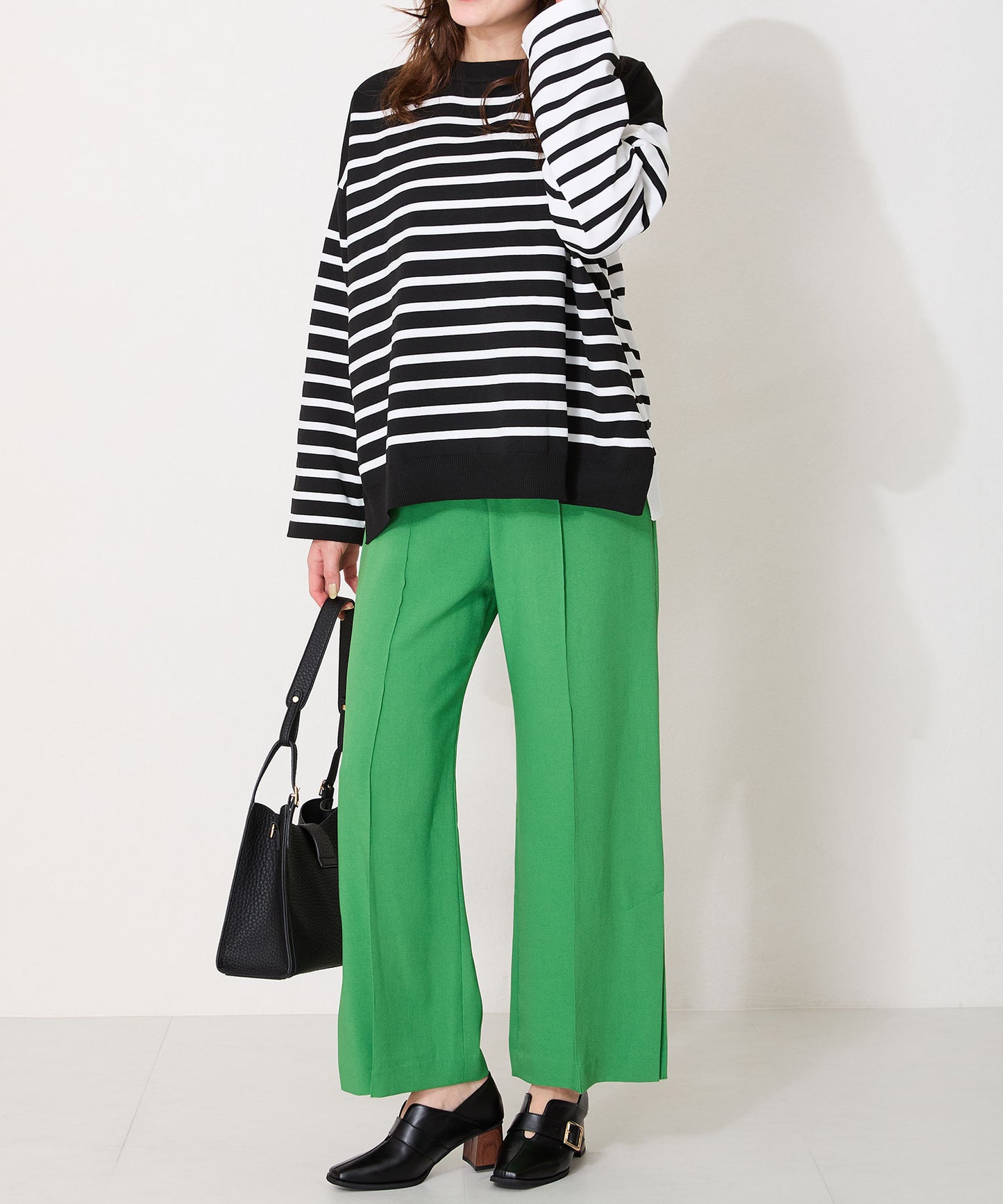 ウッドヒールベルトパンプス/51103