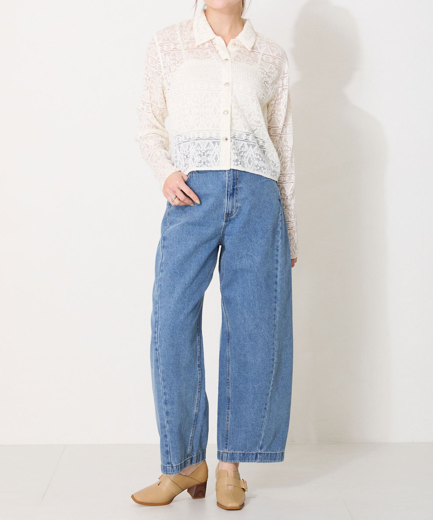 ウッドヒールベルトパンプス/51103