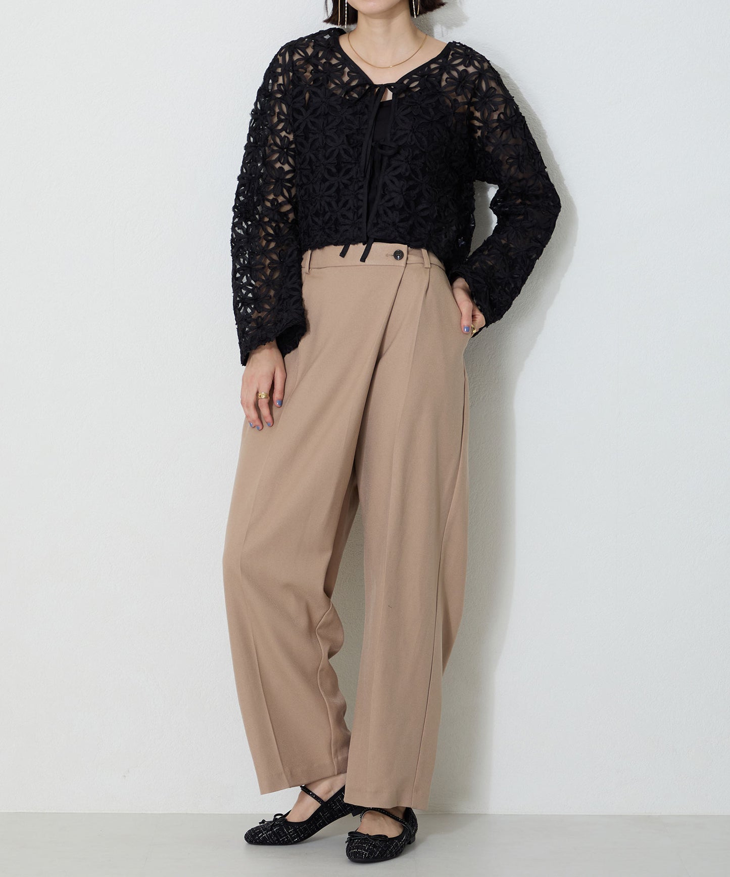 【WEB限定】ツイードバレエストラップパンプス/51106