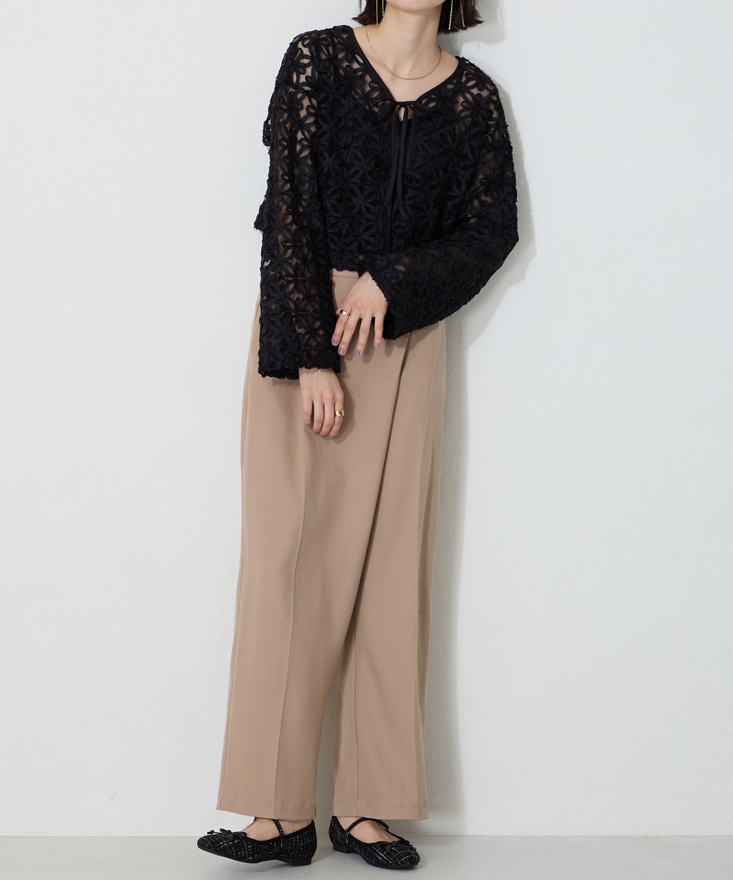 【WEB限定】ツイードバレエストラップパンプス/51106