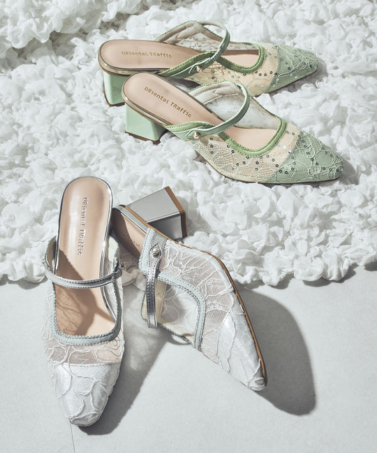 シアーチュールミュールパンプス/51117