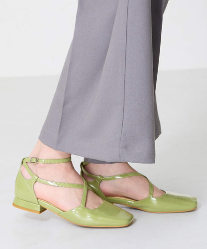 クロスデザインフラットパンプス/51119