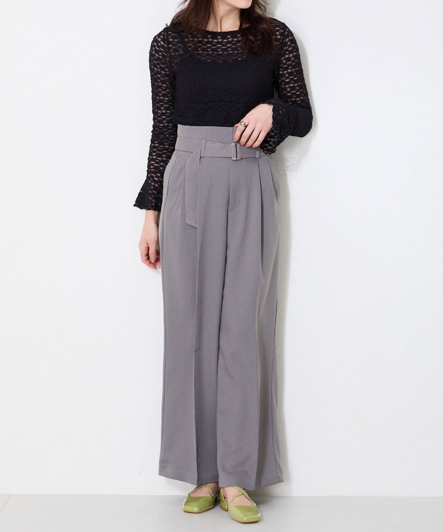 クロスデザインフラットパンプス/51119