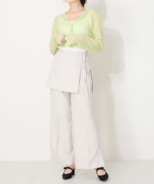 リボンベルトラインストーンシアーミュール/51124