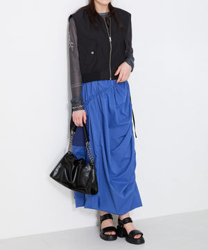 パデットストラップ厚底ヒールサンダル/51207