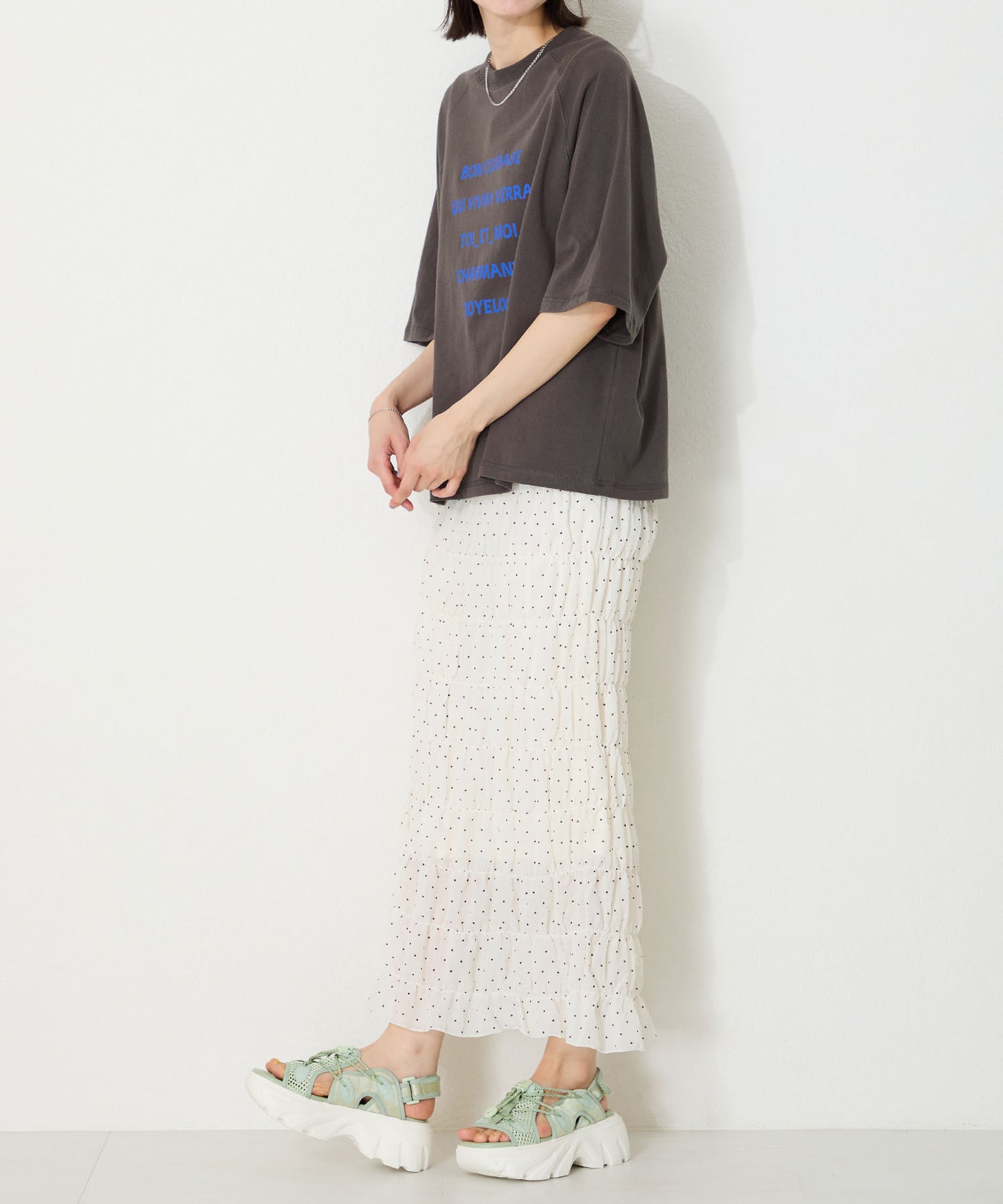 ドローコード×メッシュ厚底サンダル/51210