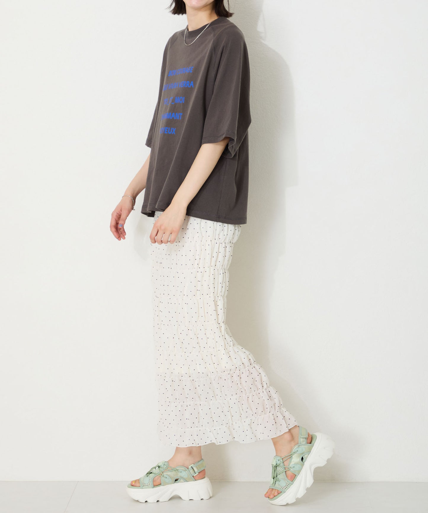 ドローコード×メッシュ厚底サンダル/51210