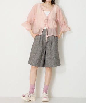 ドローコード×メッシュ厚底サンダル/51210