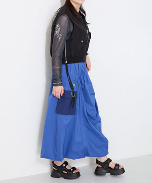 キルティングパールボタン厚底サンダル/51213