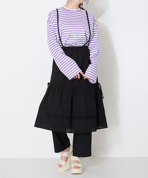 キルティングパールボタン厚底サンダル/51213