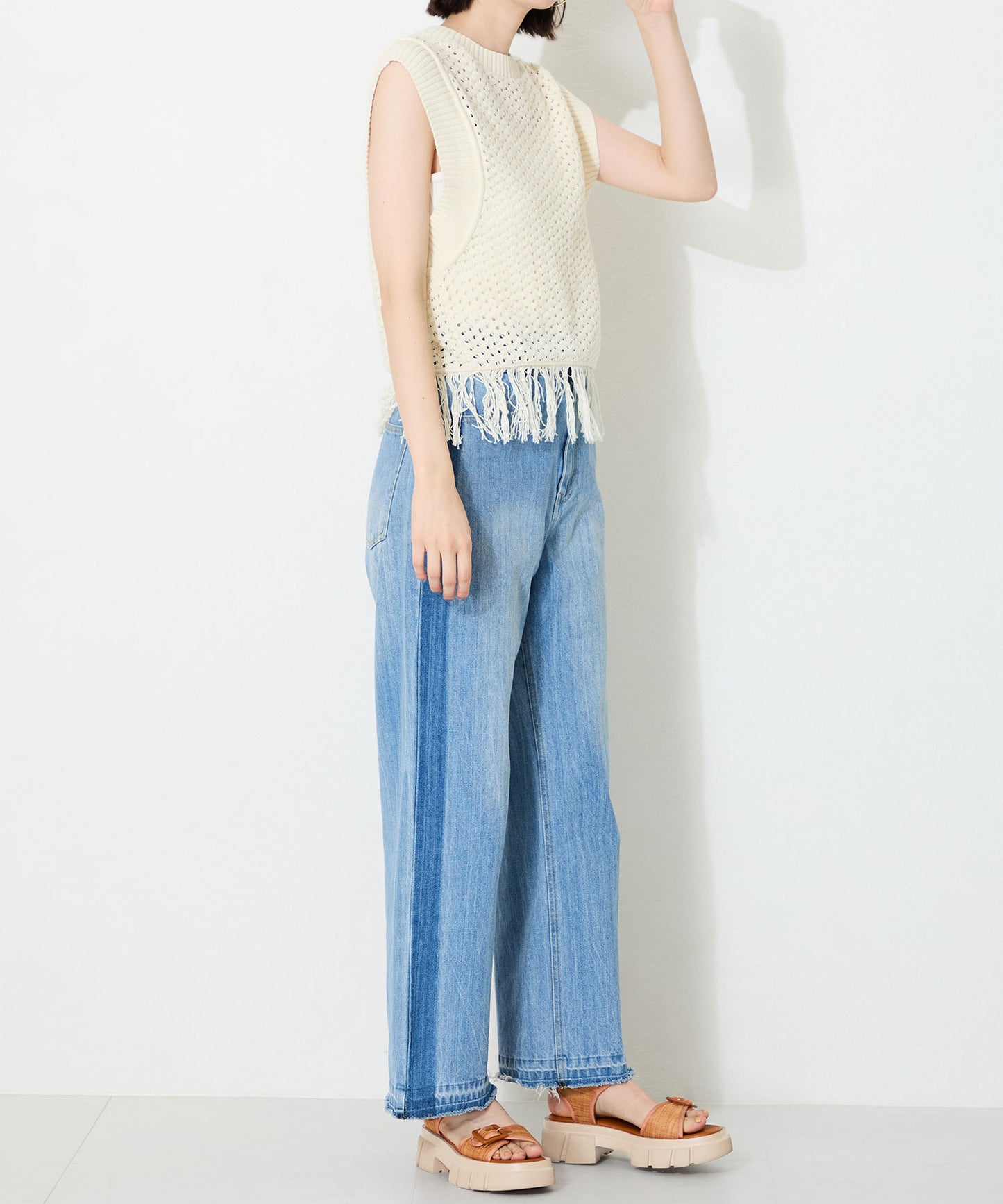 ベルトデザイン厚底サンダル/51214