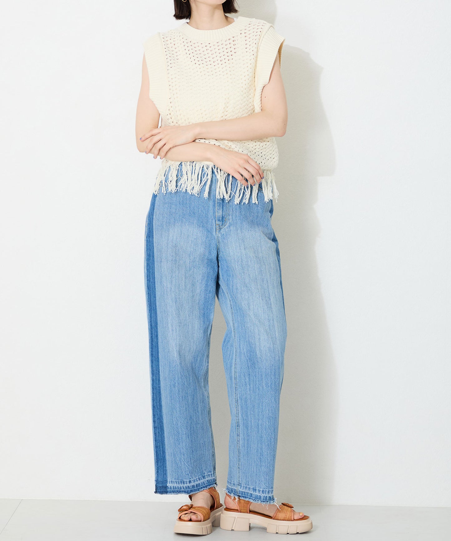 ベルトデザイン厚底サンダル/51214