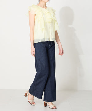 リボンベルトウッドヒールサンダル/51225