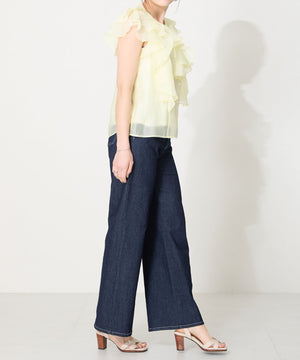 リボンベルトウッドヒールサンダル/51225