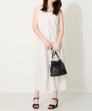 リボンベルトウッドヒールサンダル/51225