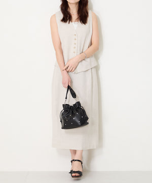 リボンベルトウッドヒールサンダル/51225