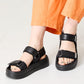【Fit meサンダル】メタルパーツ厚底サンダル/51226