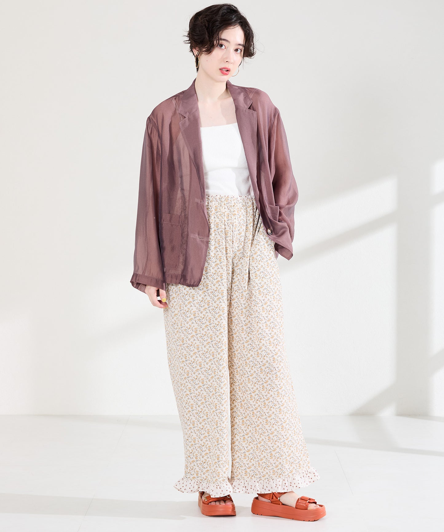 【Fit meサンダル/新色追加】メタルパーツ厚底サンダル/51226