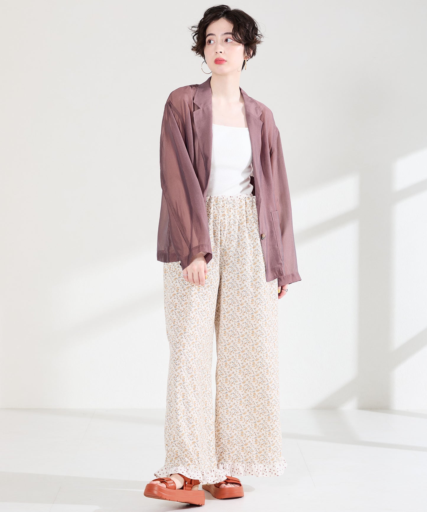 【Fit meサンダル/新色追加】メタルパーツ厚底サンダル/51226