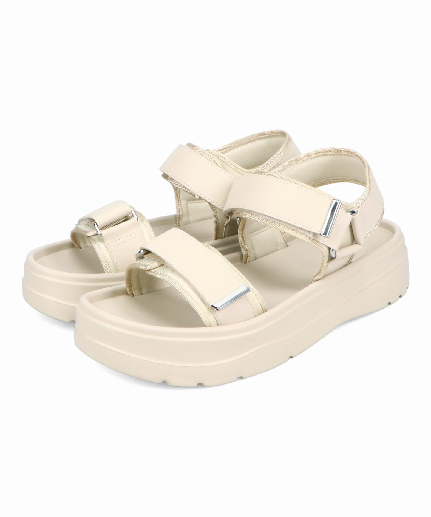 【Fit meサンダル/新色追加】メタルパーツ厚底サンダル/51226