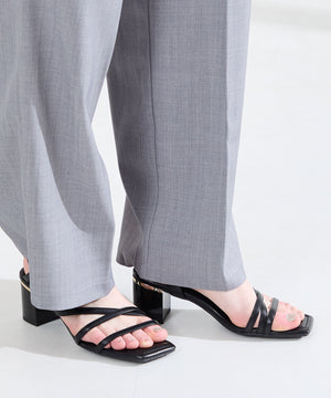 【新色追加】アシンメトリーストラップヒールサンダル/51230