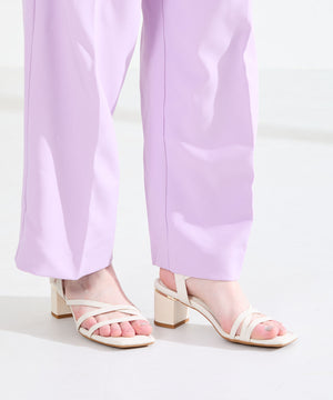 【新色追加】アシンメトリーストラップヒールサンダル/51230