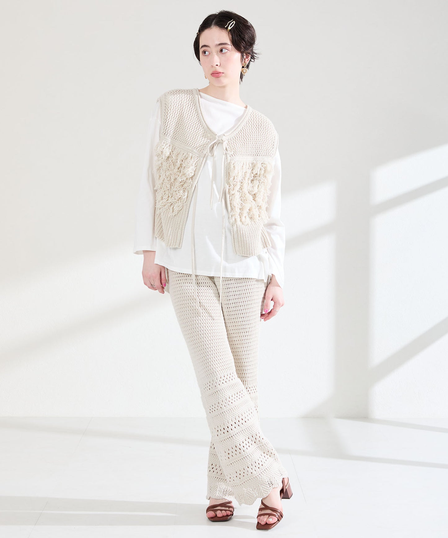 【新色追加】アシンメトリーストラップヒールサンダル/51230