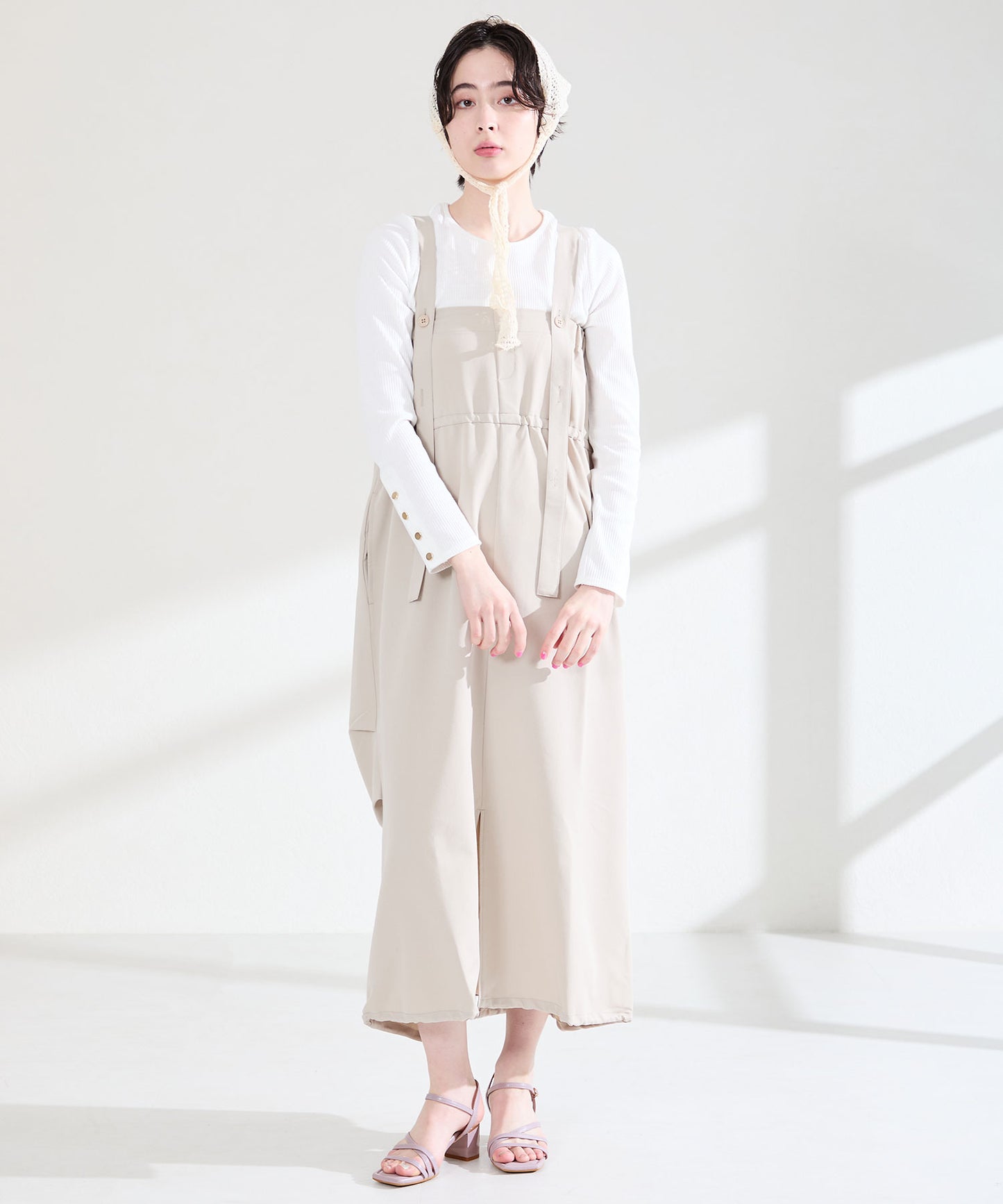 【新色追加】アシンメトリーストラップヒールサンダル/51230