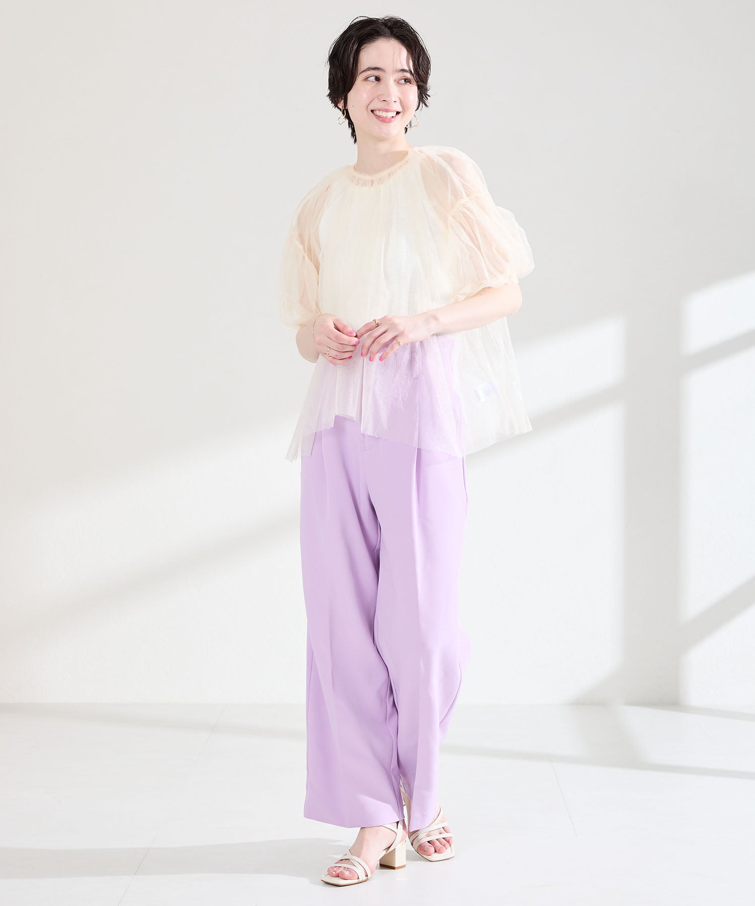 【新品未着用】MEER. AMERICAN SLEEVE FLARE TOP クッションダンボール ハーフジッププルオーバー（スウェット