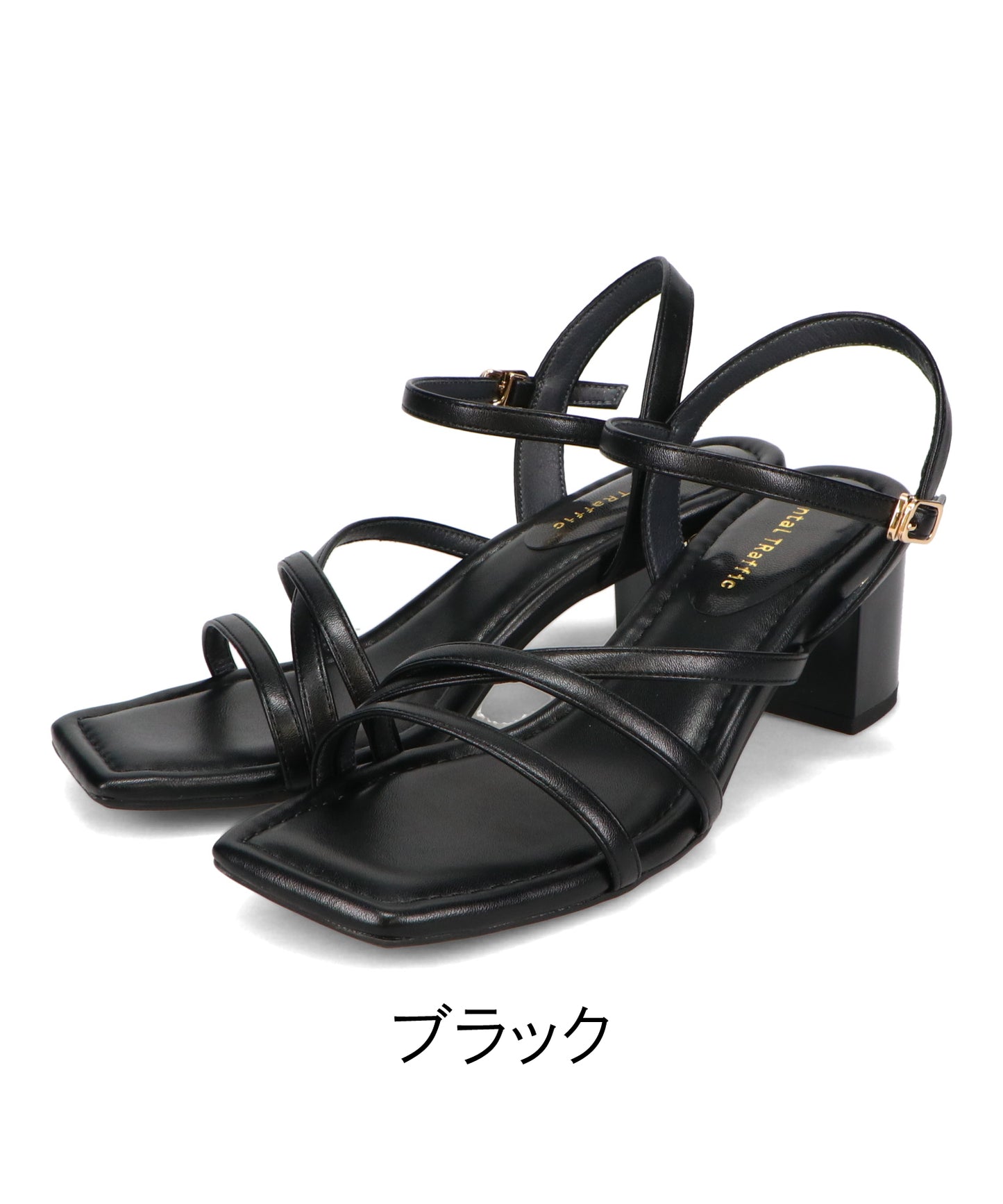 【新色追加】アシンメトリーストラップヒールサンダル/51230
