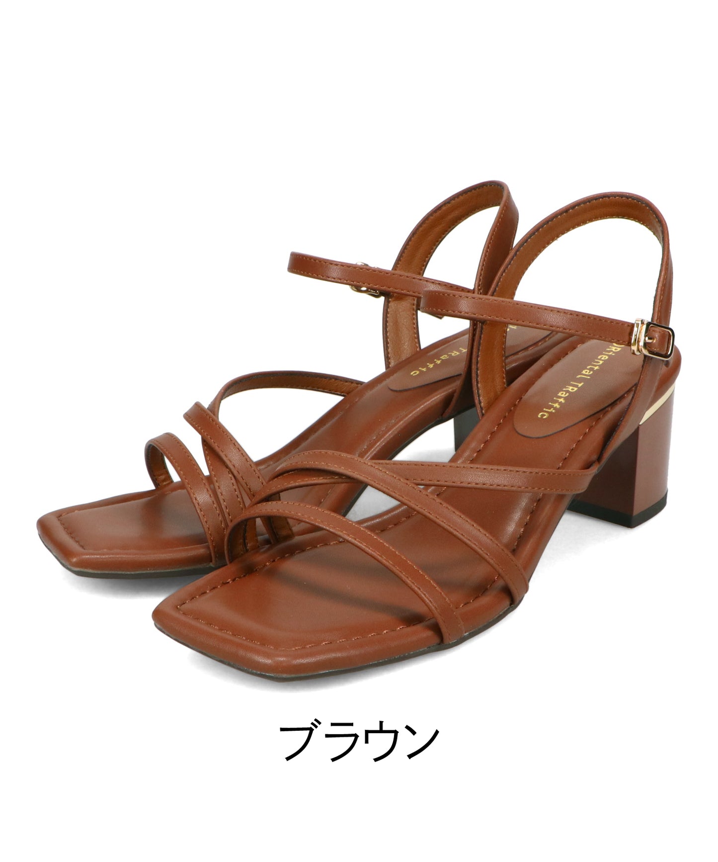 【新色追加】アシンメトリーストラップヒールサンダル/51230