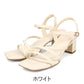 【新色追加】アシンメトリーストラップヒールサンダル/51230