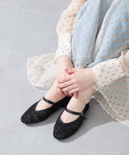 チュールメリージェーンパンプス/51318