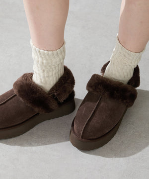 厚底ムートン2wayサンダル/51320