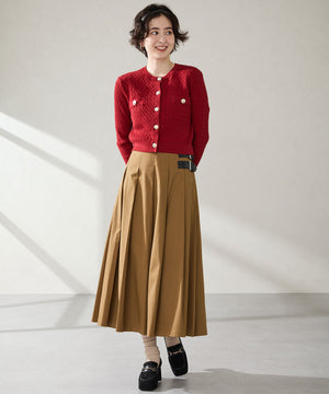 スクエアトゥビットヒールローファー/51324