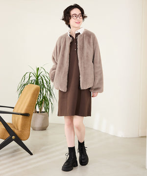 ニットソックスレースアップブーツ/51404