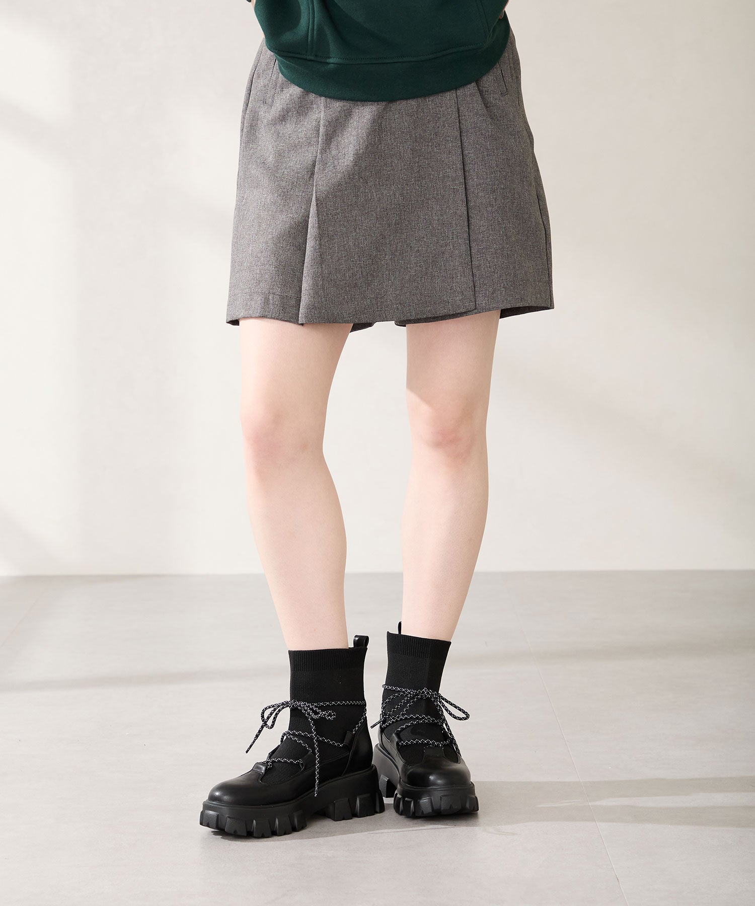 ボリュームソール編み上げニットブーツ/51406 – ORIENTALTRAFFIC