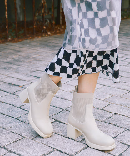 【カタログ掲載アイテム】ニットドッキングヒールショートブーツ/51407