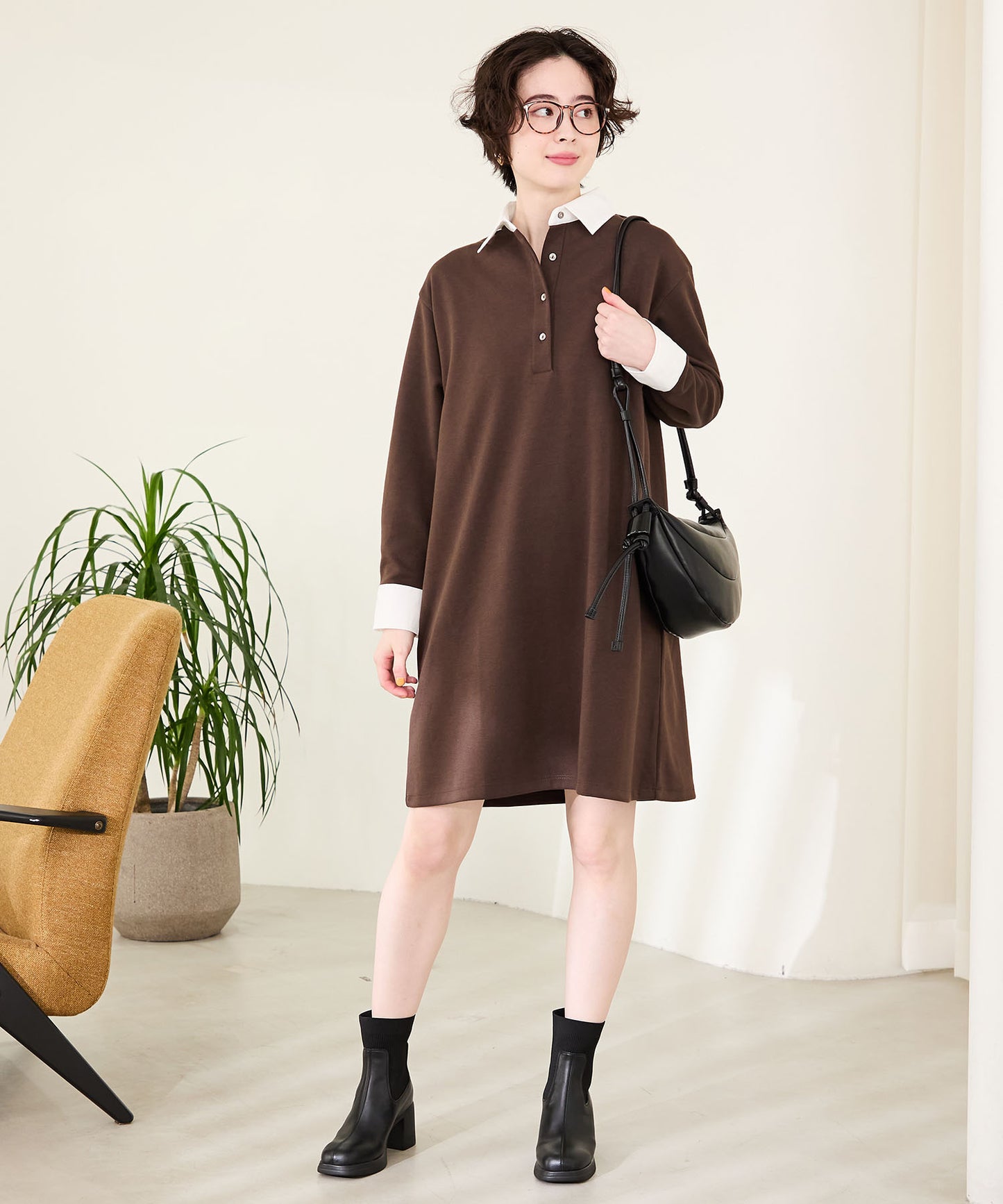 【カタログ掲載アイテム】ニットドッキングヒールショートブーツ/51407