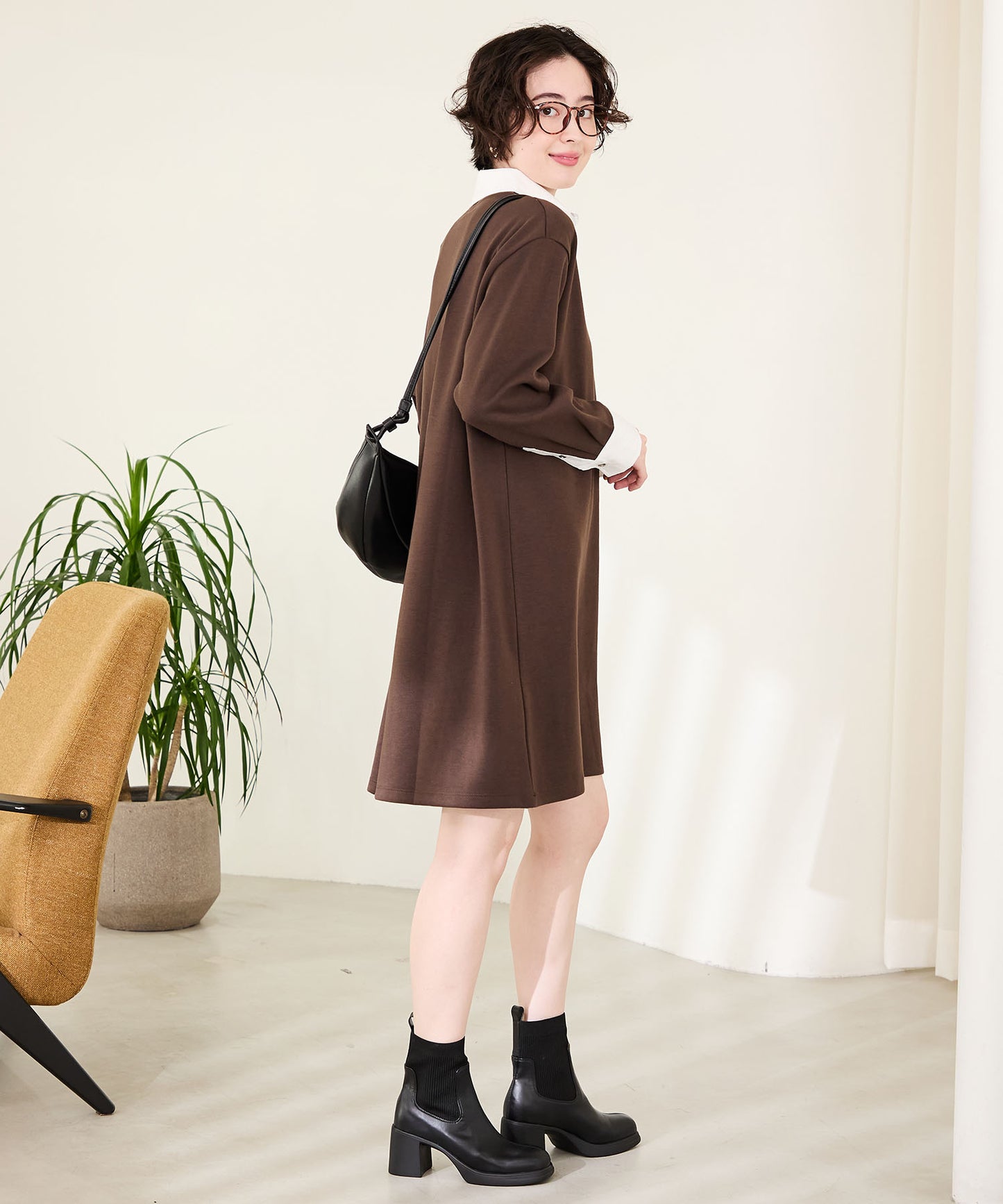 【カタログ掲載アイテム】ニットドッキングヒールショートブーツ/51407