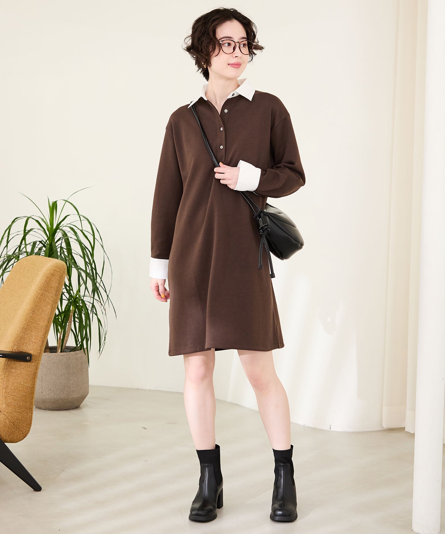 カタログ掲載アイテム】ニットドッキングヒールショートブーツ/51407